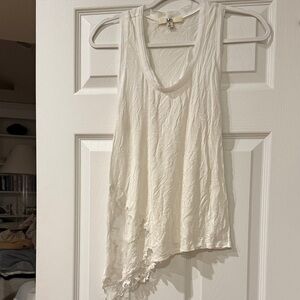Ya Los Angeles White Asymmetrical Tank Top